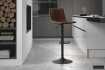 Tabouret de bar design coloris marron