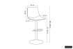 Tabouret de bar design coloris noir