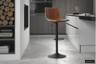 Tabouret de bar design coloris cognac