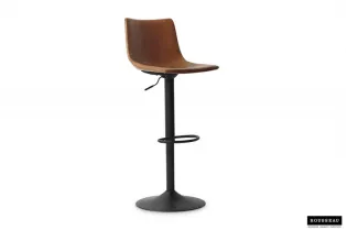 Tabouret de bar design coloris cognac 2