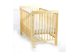 Lit bébé 60x120 cm réglable coloris bois 2