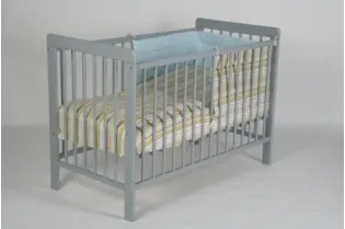 Lit bébé 60x120 cm réglable coloris gris