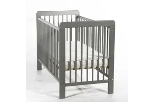 Lit bébé 60x120 cm réglable coloris gris 2