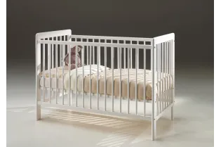 Lit bébé 60x120 cm réglable coloris blanc