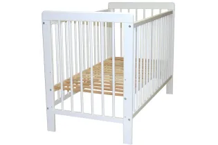 Lit bébé 60x120 cm réglable coloris blanc 2