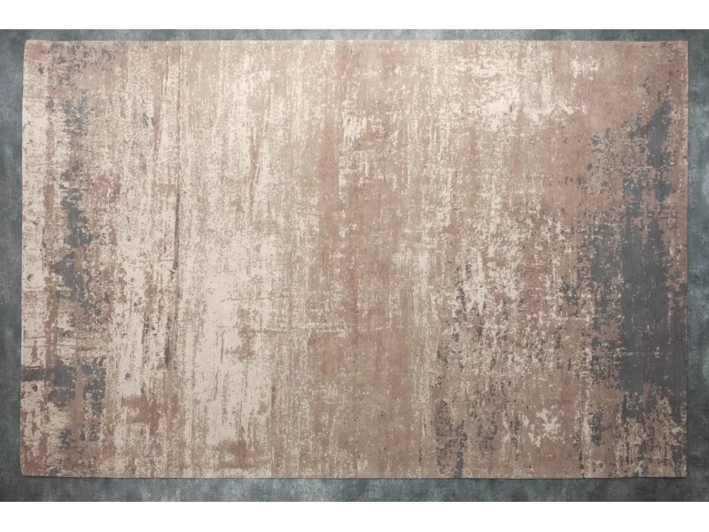 Tapis contemporain tricoté de 350x240cm coloris gris beige