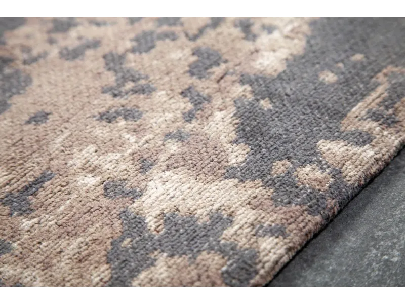 Tapis contemporain tricoté de 350x240cm coloris gris beige