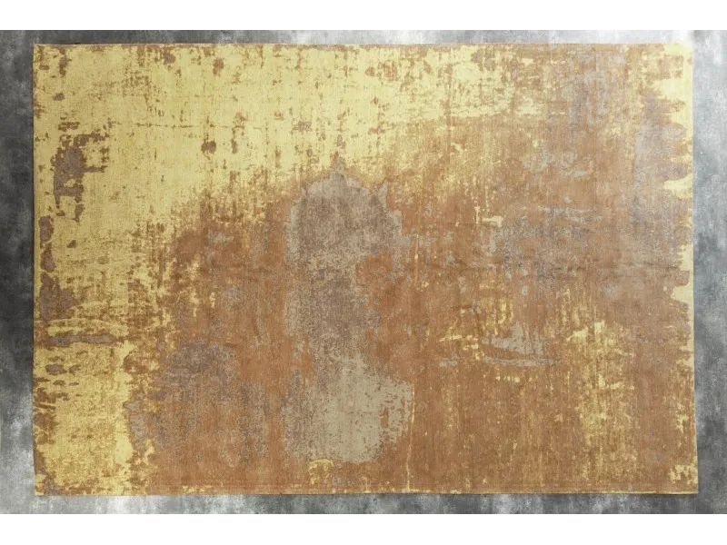 Tapis contemporain de 350x240cm coloris brun rouille