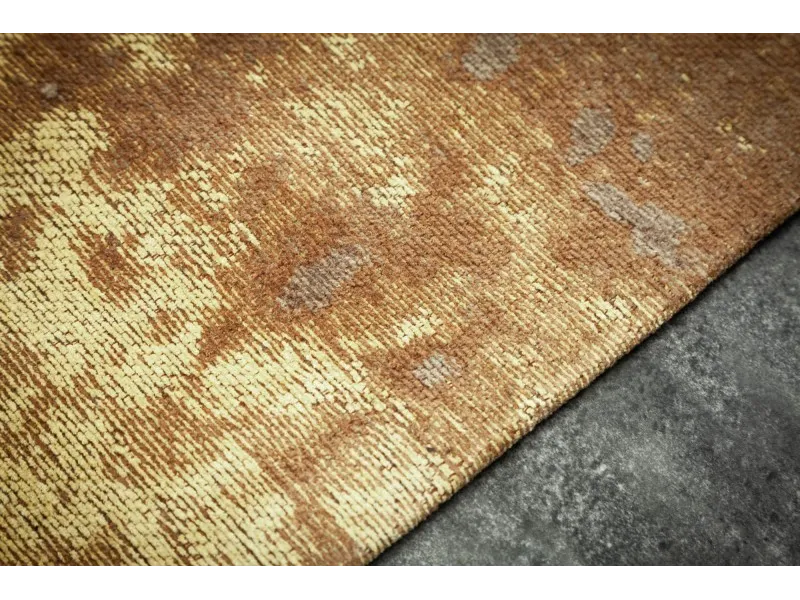 Tapis contemporain de 350x240cm coloris brun rouille
