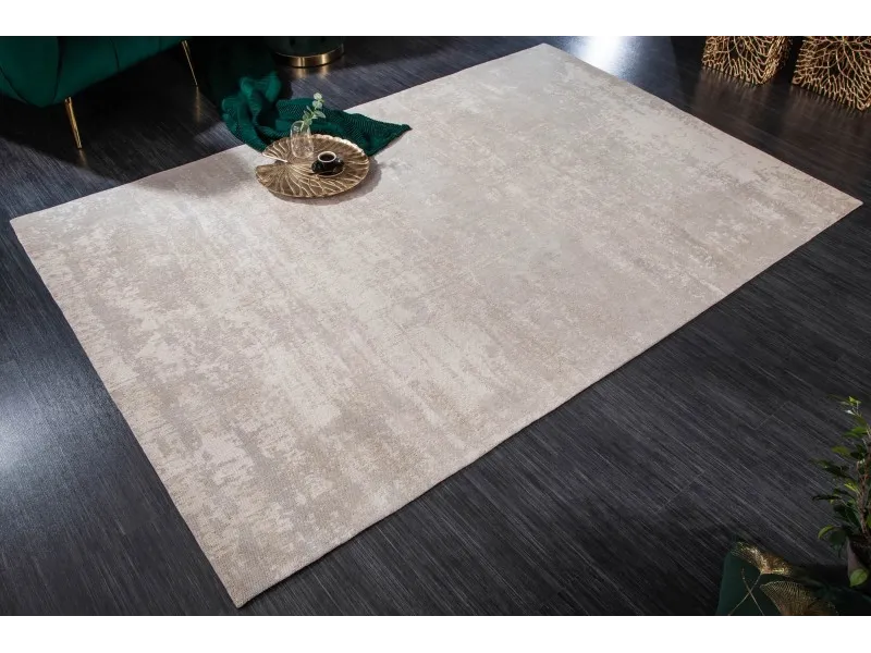 Tapis style rétro de couleur beige de 240x160cm