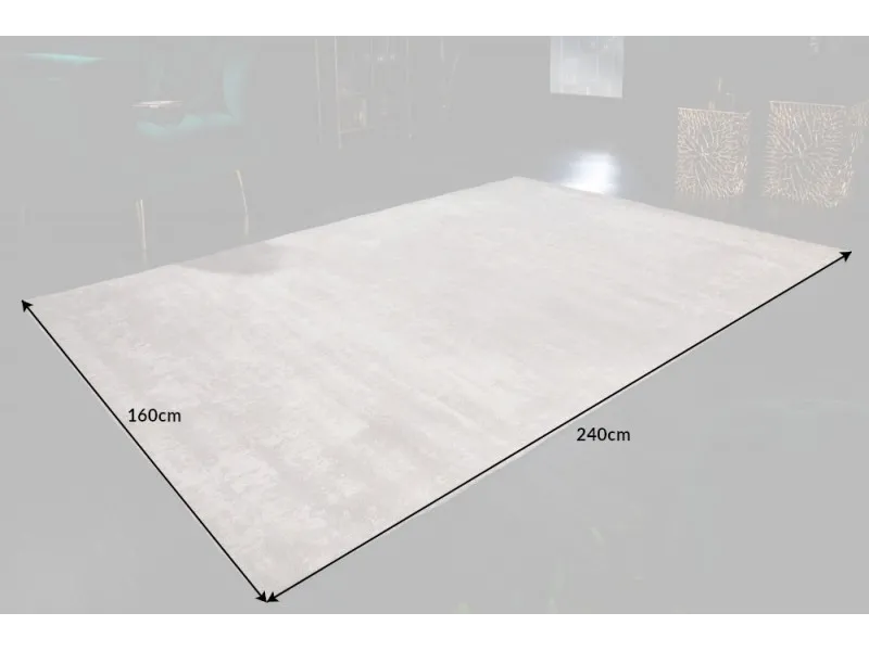 Tapis style rétro de couleur beige de 240x160cm