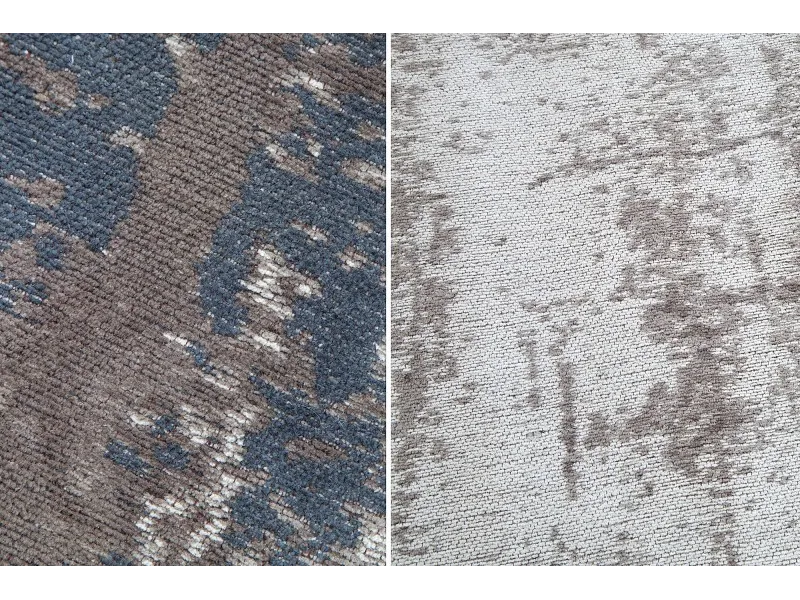 Tapis style rétro de couleur beige gris de 240x160cm