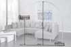 Lampadaire EXTENSO 230 cm Noir avec Base en Marbre