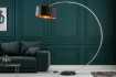 Lampadaire de 180cm extensible en arc  noir et or