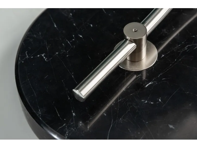 Lampadaire de 180cm extensible en arc  noir et or