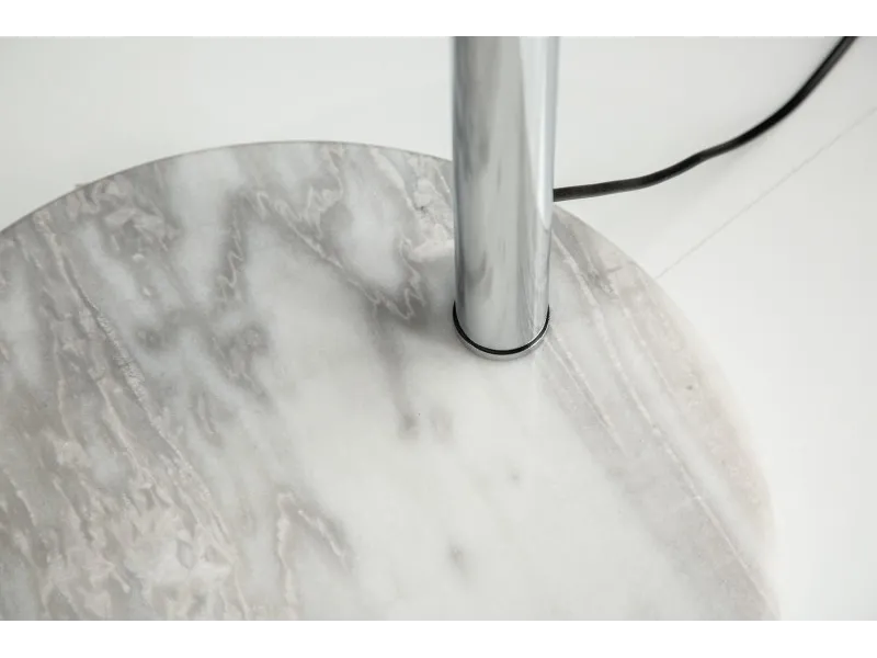 Lampadaire extensible design arc en lin blanc