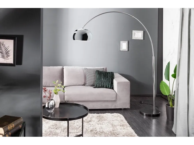 Lampadaire extensible de 175 à 205cm  argenté