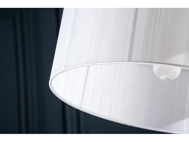 Lampadaire extensible design arc coloris blanc