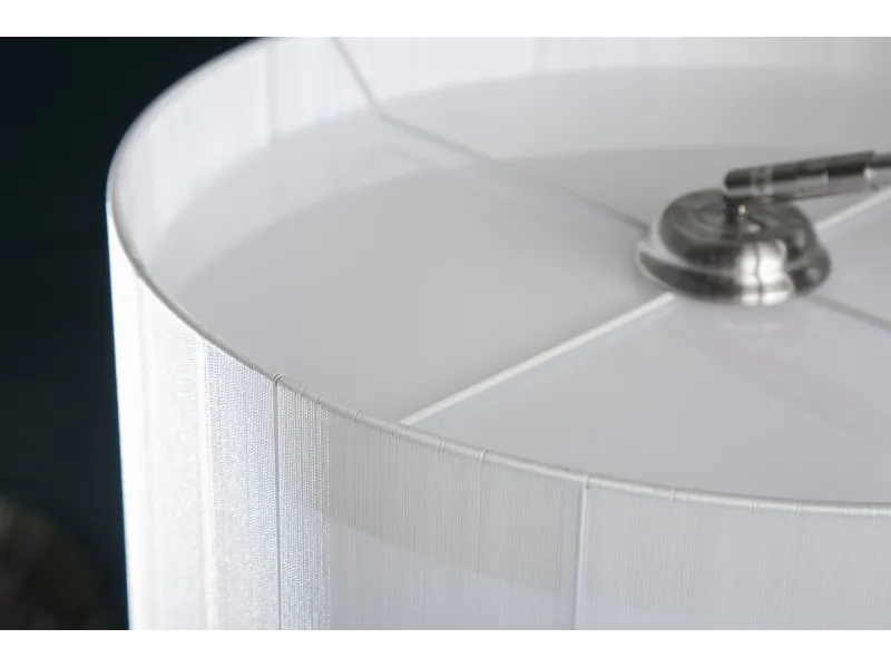 Lampadaire extensible design arc coloris blanc