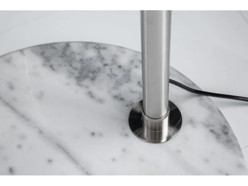 Lampadaire extensible design arc coloris blanc