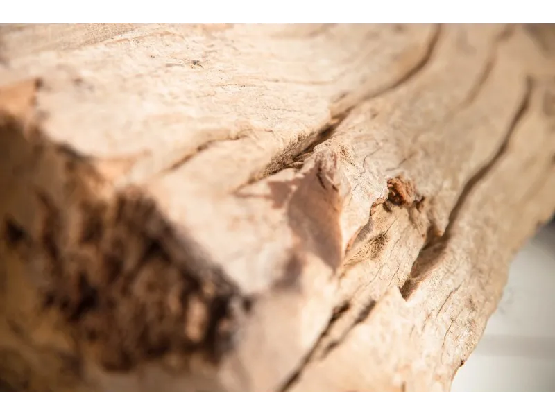 Lampadaire design en bois flotté coloris noir