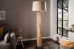 Lampadaire design en bois flotté coloris beige