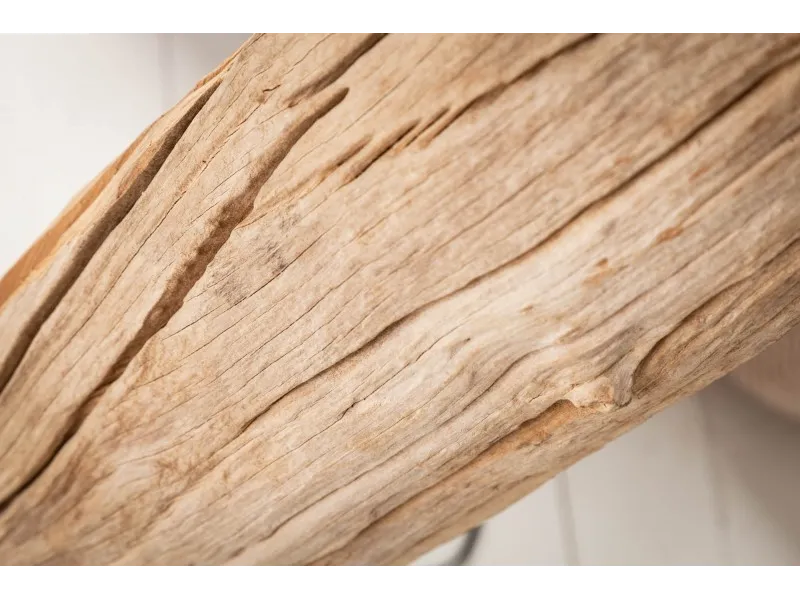 Lampadaire design en bois flotté coloris beige