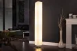 Lampadaire rectangulaire 160cm en tissu de latex plissé blanc