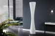 Lampadaire ovale de 180cm en latex plissé blanc