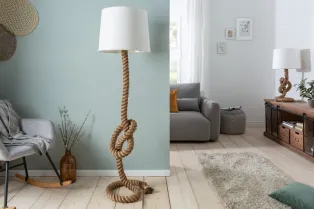 Lampadaire de 160 cm en lin écrue 2