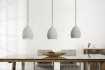 Ensemble de 3 lampes ovales suspendues en béton coloris gris
