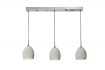 Ensemble de 3 lampes ovales suspendues en béton coloris gris