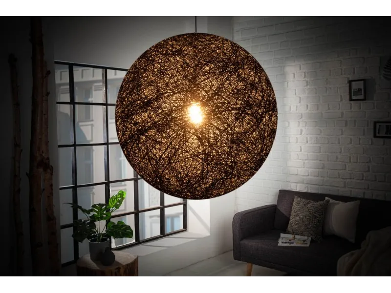 Lampe suspendue 60 cm design "COCOON"  coloris noir