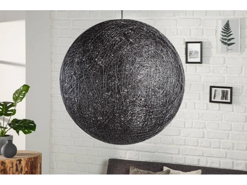 Lampe suspendue 60 cm design "COCOON"  coloris noir