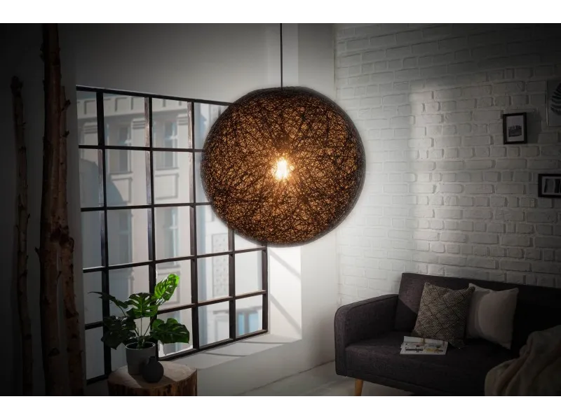 Lampe suspendue 45cm design "COCOON"  coloris noir