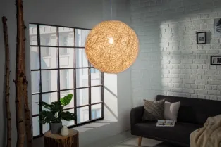 Lampe suspendue 45 cm design "COCOON" coloris blanc 2