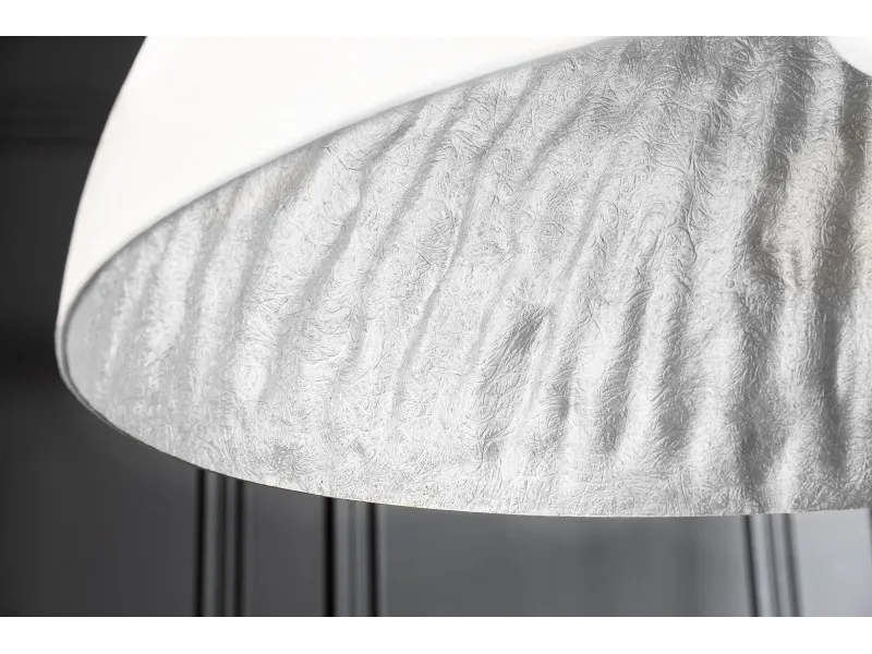 Lampe suspendue 70 cm design en fibre de verre blanc