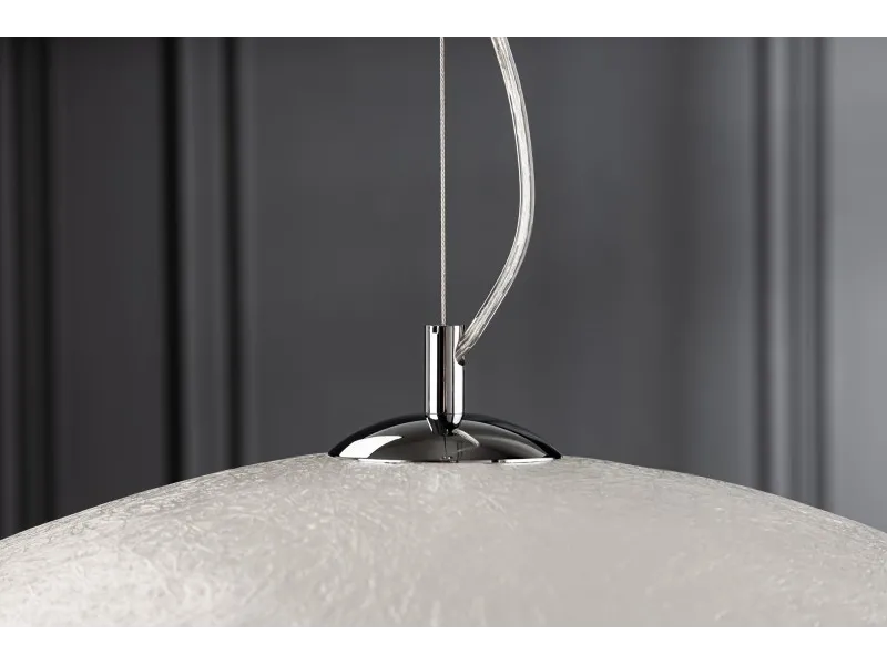 Lampe suspendue 70 cm design en fibre de verre blanc