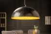 Lampe suspendue 70 cm design GLOW en fibre de verre coloris noir et or
