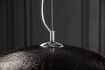 Lampe suspendue 70 cm design GLOW en fibre de verre coloris noir et or