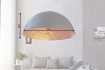 Lampe suspendue 70 cm design GLOW en fibre de verre coloris noir et or