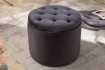 Pouf design baroque en velours coloris noir