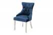 Lot de 2 Chaises de château en velours bleu roi en acier inoxydable, tête de lion