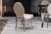 Lot de 2 Chaises style baroque de salle à manger en velours coloris beige