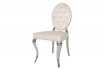 Lot de 2 Chaises style baroque de salle à manger en velours coloris beige
