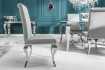 Lot de 2 Chaises de salle à manger design baroque coloris gris argenté