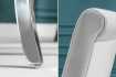 Lot de 2 Chaises de salle à manger design baroque coloris gris argenté