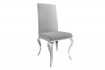 Lot de 2 Chaises de salle à manger design baroque coloris gris argenté