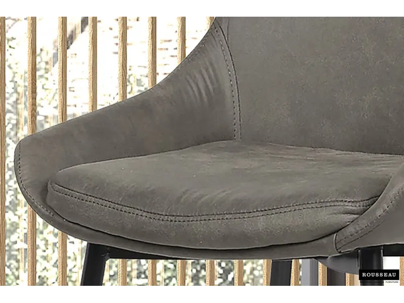 Lot de 2 Chaises de salle à manger design coloris gris