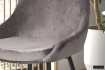 Lot de 2 Chaises de salle à manger en velours coloris gris